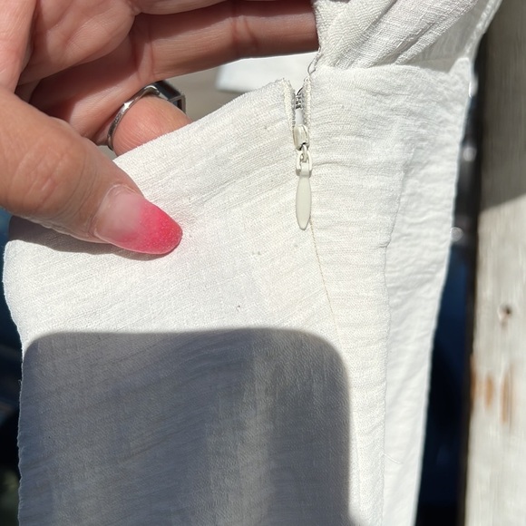 FEELIN' BLESSED WAIST-TIE FRILL TRIM ROMPER BEIGE - Picture 6 of 6